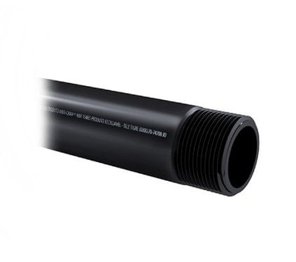 Tubo Eletroduto MTS Roscável Antichamas 1/2""x3m Preto - Tigre.