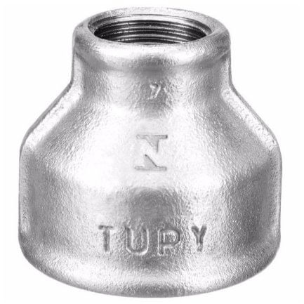 Luva de Redução Galvanizado Roscável 1"" x 1/2"" - Tupy.