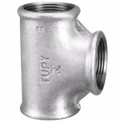 Tê 90° Galvanizado Roscável 1/2"" - Tupy.
