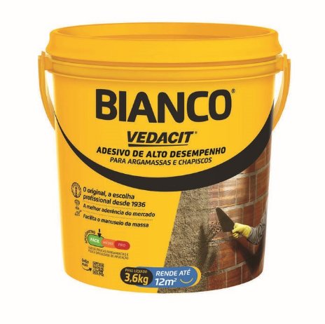 Aditivo para Chapisco Bianco 3,6kg Branco - Vedacit.