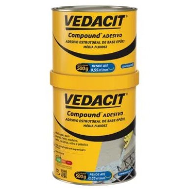 Adesivo Compound A/B Branco 1kg -  Vedacit.