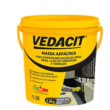 Massa Betuminosa para Impermeabilização Asfáltica 3,9kg - Vedacit.