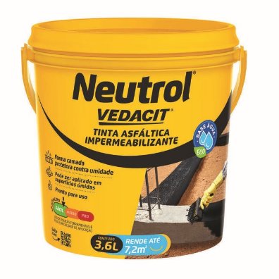 Emulsão Asfáltica Neutrol Acqua 3,6L - Vedacit.