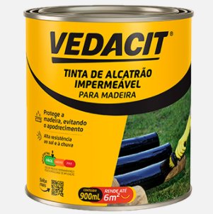 Tinta Alcatrão Impermeável Preta 900ml  - Vedacit.