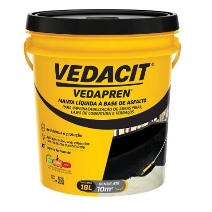 Vedapren 18L  Preto - Vedacit.