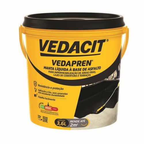 Vedapren 3,6L Preto - Vedacit.