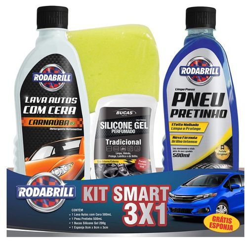 Kit Limpeza Automotiva Smart - Rodabrill.