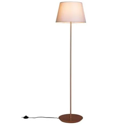 Luminária Piso Slim 170x50 Cúpula Algodão - Madelustre