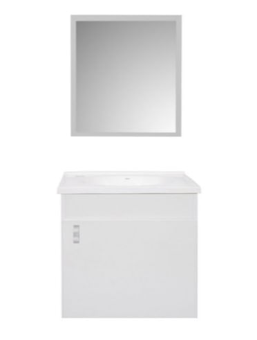 Gabinete Banheiro Kit MDP Laqueado Roma 42x33x37 Branco - Sicmol