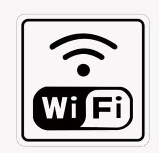 Placa ""Wifi"" Alumínio 12x12cm - Decore.