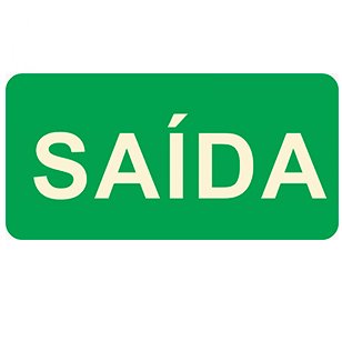 Placa Fotoluminescente ""Saída"" 30x15cm - Decore.
