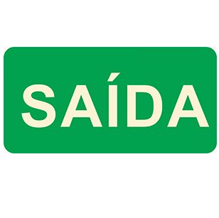 Placa Fotoluminescente "Saída" 30x15cm - Decore.