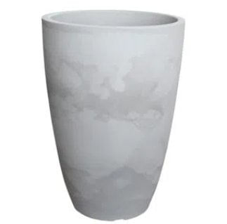 Vaso Liso Cônico 30cm Cimento Queimado - Japi.