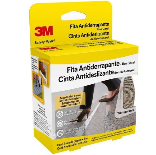 Fita Antiderrapante Safety-Walk Transparente 50mmx5m - 3M.