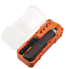 Parafusadeira 4V com 4 acessórios Push and Go - Black&Decker.