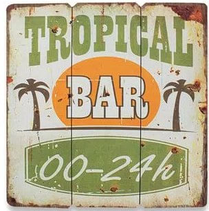 Quadro Decorativo East-Wall Tropical Bar 40x40cm - Home Decor.