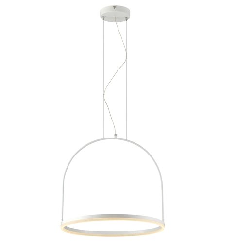 Luminária Pendente Cage 50cm LED 20W Bivolt Branco Fosco - Avant.