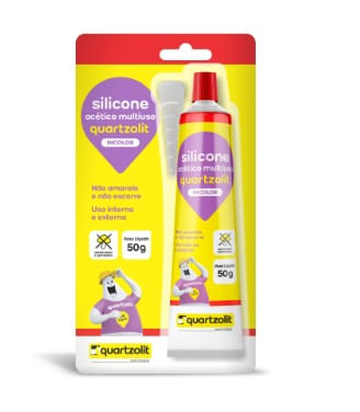 Silicone Acético Bisnaga 50g - Quartzolit.