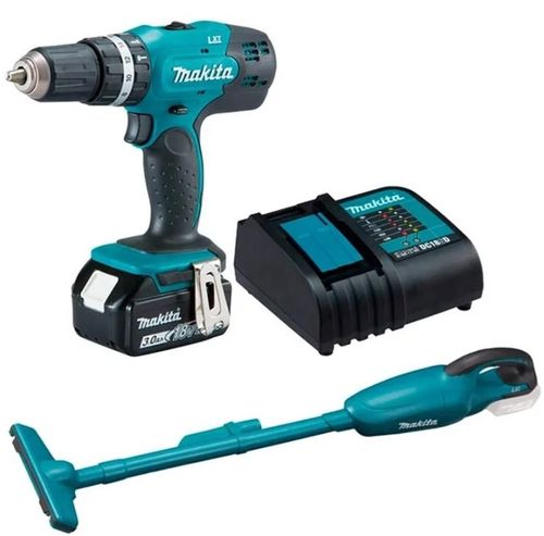 Kit Combo Parafusadeira Furadeira Impacto / Aspirador de Pó 18V Bivolt - Makita