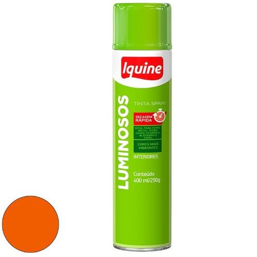 Tinta Spray Luminoso Laranja 400ml - Iquine.