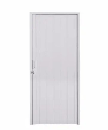 Porta Sanfonada PVC  80cm Cinza - Fortlev.