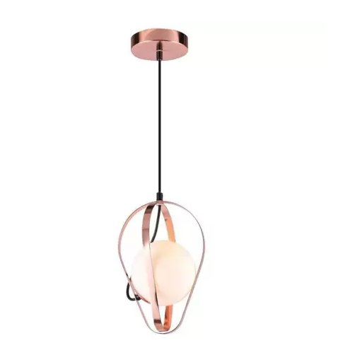 Pendente Metal Rosê Gold Globe Drop OR1177 - Orluce.