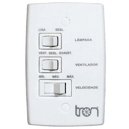 Interruptor para Ventilador 3 Velocidades 130W 127V - Tron.