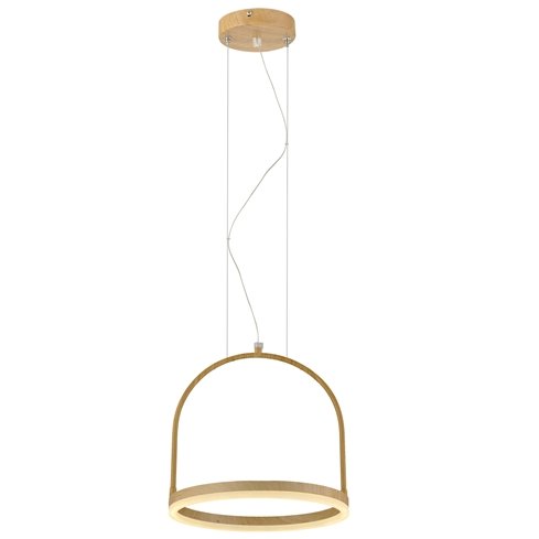 Lustre Pendente Cage 30cm 12W Led Embutido Amêndoa Bivolt - Avant.