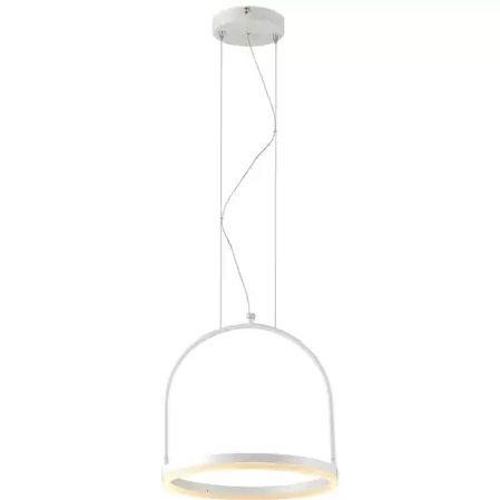 Luminária Pendente Cage 30cm Led 12w Bivolt Branco Fosco - Avant.