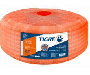 Rolo Eletroduto Reforçado 25mm x 50m Laranja - Tigre.