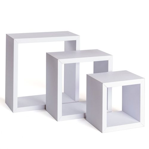 Conjunto Nichos em MDF 3 Peças Branco HD42793 - Decor.