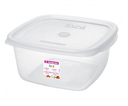 Pote Quadrado Plastico 1,9l - Sanremo