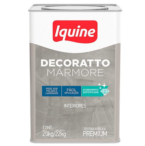 Textura Decoratto Mármore Cimento Queimado 22kg - Iquine.