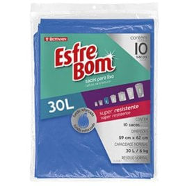 SACO PARA LIXO TIPO A 30L 10 UNIDADES ESFREBOM - BETTANIN.