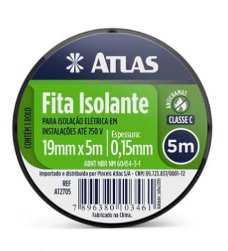 Fita Isolante 19mmX5m - Atlas