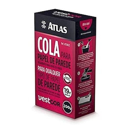 Cola Para Papel de Parede 200G - Atlas.