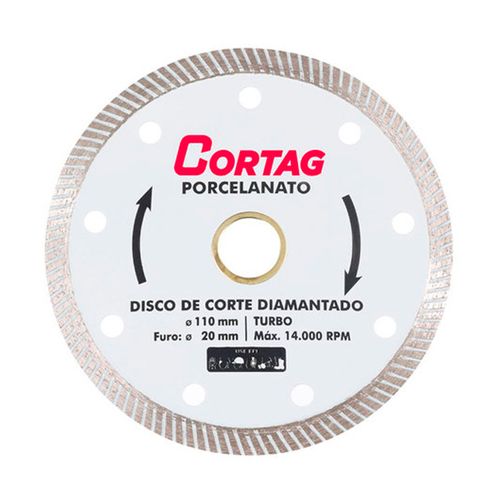 Disco de Corte Diamantado Turbo Porcelanato - Cortag.