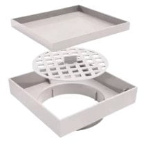 Grelha Com Cesta 15x15cm Branco - Reis Inox.