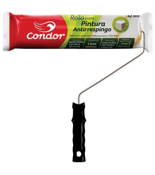 Rolo Antirrespingo com Suporte 9cm 8095 -Condor.