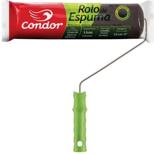 Rolo de Espuma Polido com Suporte  23 cm 965 - Condor.