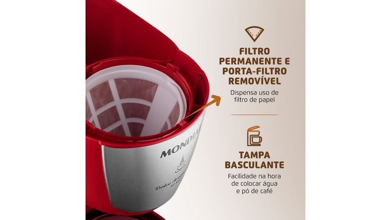 Cafeteira Elétrica Dolce Arome Inox C-32-32X-R - Mondial.