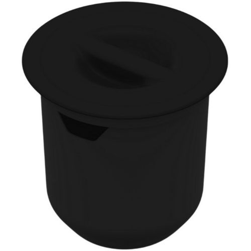 Lixeira de Embutir Concept Redonda Preto 8L - Arquitech.