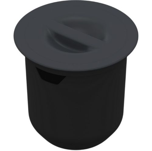 Lixeira de Embutir Concept Redonda Cinza Chumbo 8L - Arquitech.