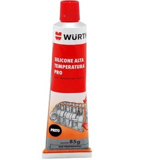 Silicone Neutro para Alta Temperatura PRO Preto Bisnaga 85g - Wurth.