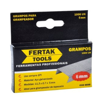 Grampos Para Grampeador 6 mm - Fertak.