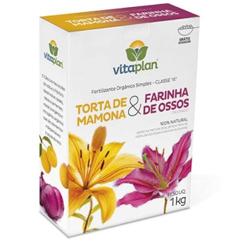 Fertilizante Torta Vegetal de Mamona Farinha - Vitaplan.