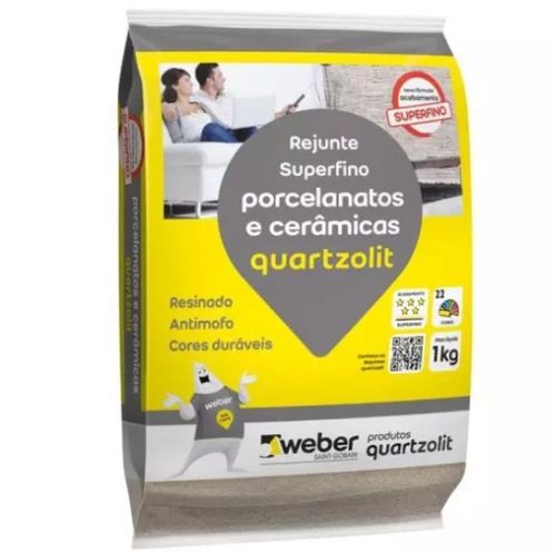 Rejunte Porcelanato Cerâmica Caramelo 1Kg - Quartzolit.