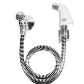 Ducha Higiênica Rio Com Registro e Flexível Pvc 100cm Cromada - Higiban.