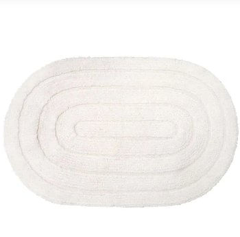 Tapete para Banheiro Allegro Branco Oval 40x60cm - Kapazi.