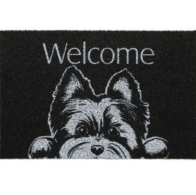 Capacho Vinil Pet Welcome Yorkshire 40x60cm - Kapazi.